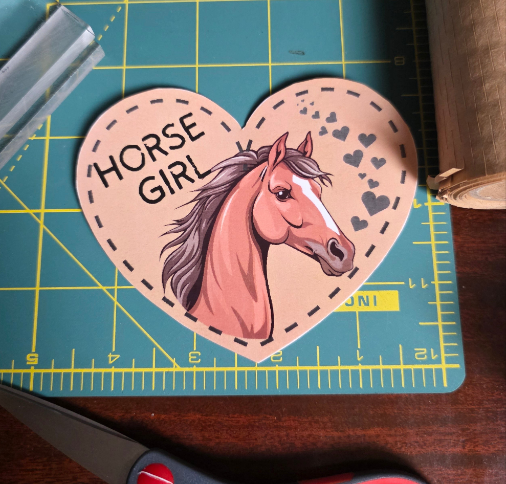 Horse Girl 4 inch sticker. Medium size.