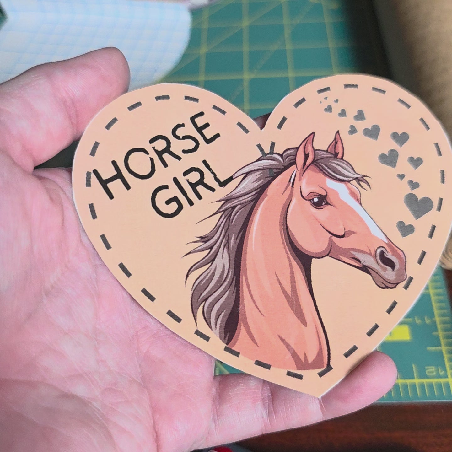 Horse Girl 4 inch sticker. Medium size.